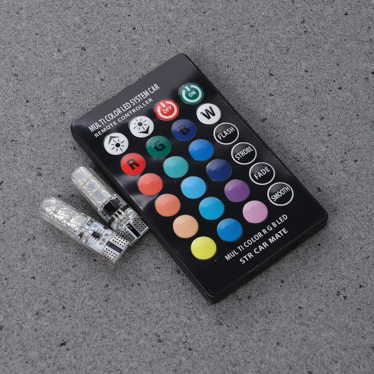 2 шт. T10 светодиодный автомобиль лампа Красочный внутренний свет Подсветка