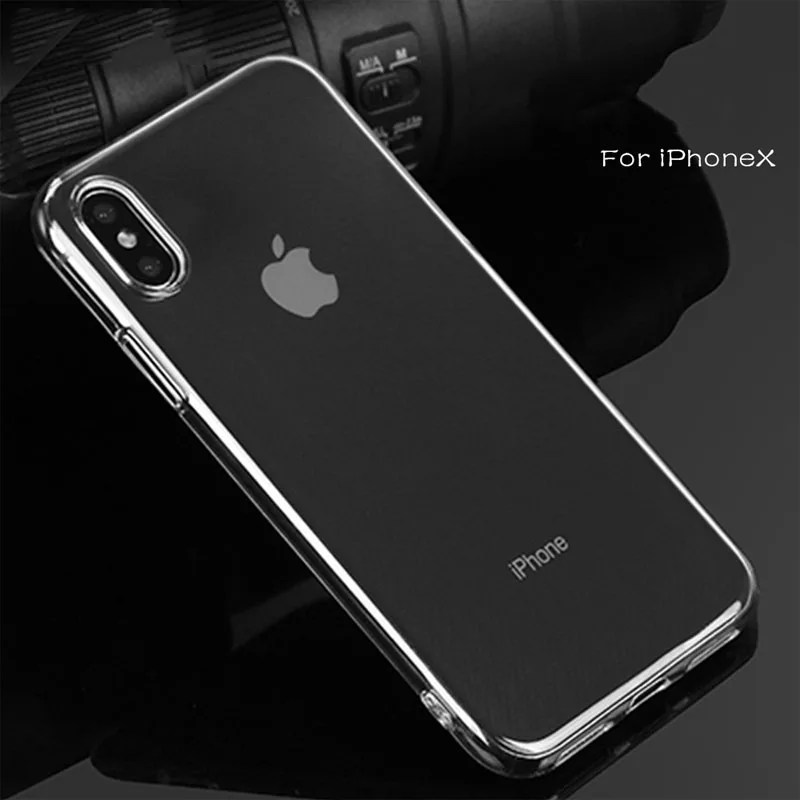 Чехол для Телефона iPhone 6 6S 7 8 Plus Роскошный прозрачный мягкий чехол XS Max XR X
