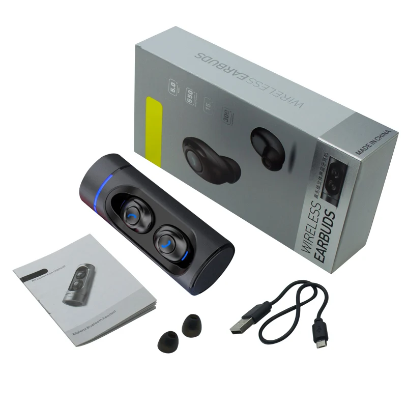 TWS мини беспроводные наушники 5 0 Stere Bluetooth гарнитура водостойкие спортивные с