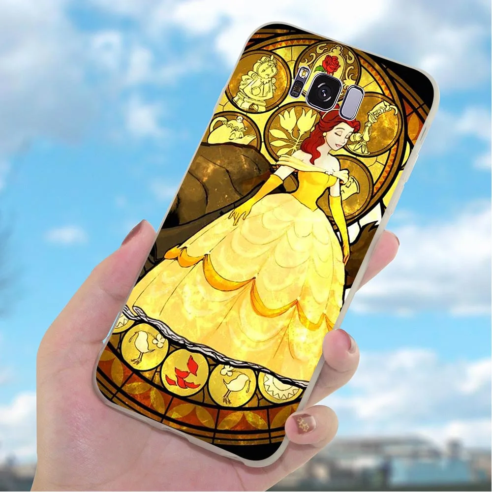 Мягкий чехол для телефона из тпу Galaxy Samsung A3 с изображением красавицы и чудовища A5