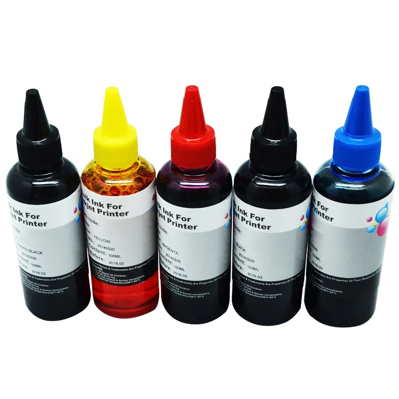 

5x100ml For CANON PGI-125 225 425 525 725 825 Refillable Cartridges Printer Ink Refill Kits CISS Bulk Ink For Canon All Printers