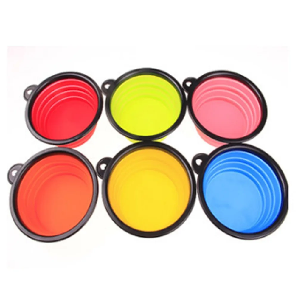 Складная портативная миска для собак и кошек силиконовая домашних животных