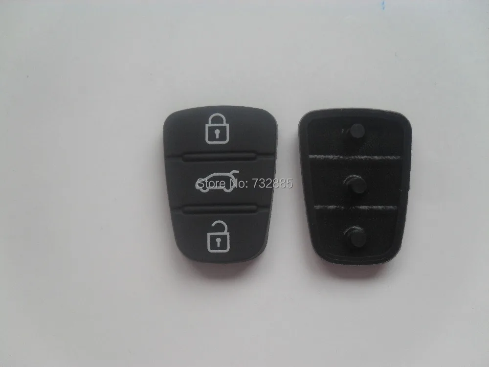 Сменные 3 кнопочные резиновые прокладки для Hyundai I10 I20 I30 IX35 Flip Key силиконовые
