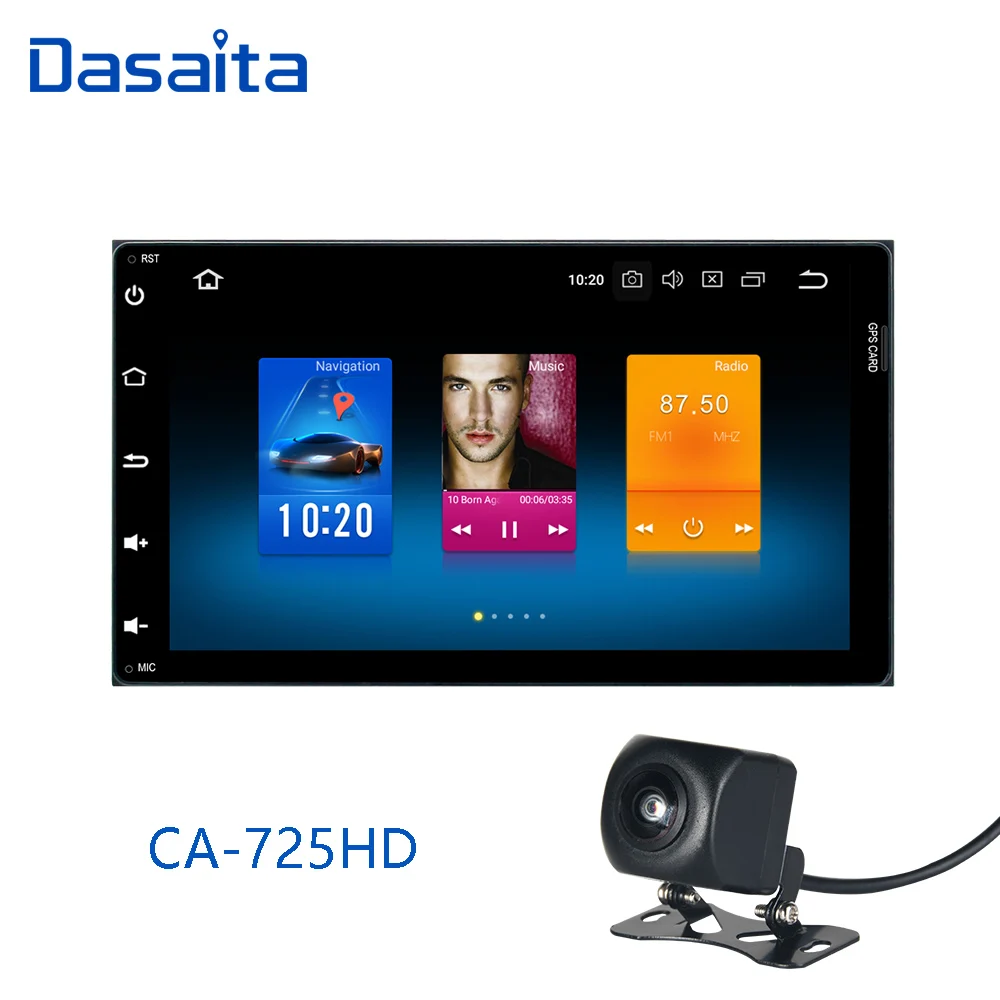 Dasaita " Android 9,0 Восьмиядерный 4G+ 32G Универсальный двойной 2 Din для автомобиля Nissan аудио стерео gps навигация Радио автомобильный мультимедиа - Цвет: 4G with rear camera