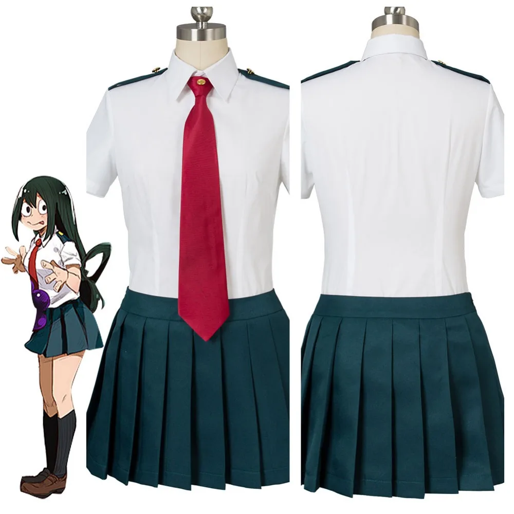 

My Hero Academia Boku no Hero Academia Ochako Uraraka Cosplay Costume Tsuyu Asui Cosplay Summer Uniform Dress Halloween Costumes