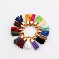 10pcslot mixed satin silk tassel findings for keychain cellphone straps with gold color caps diy jewelry charms pendant tassel