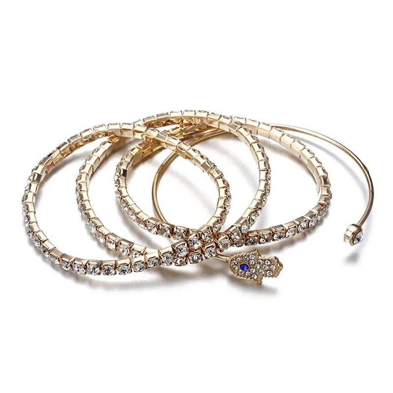 4 шт./компл. Новое поступление модные простые Подвески браслет стрела золотого