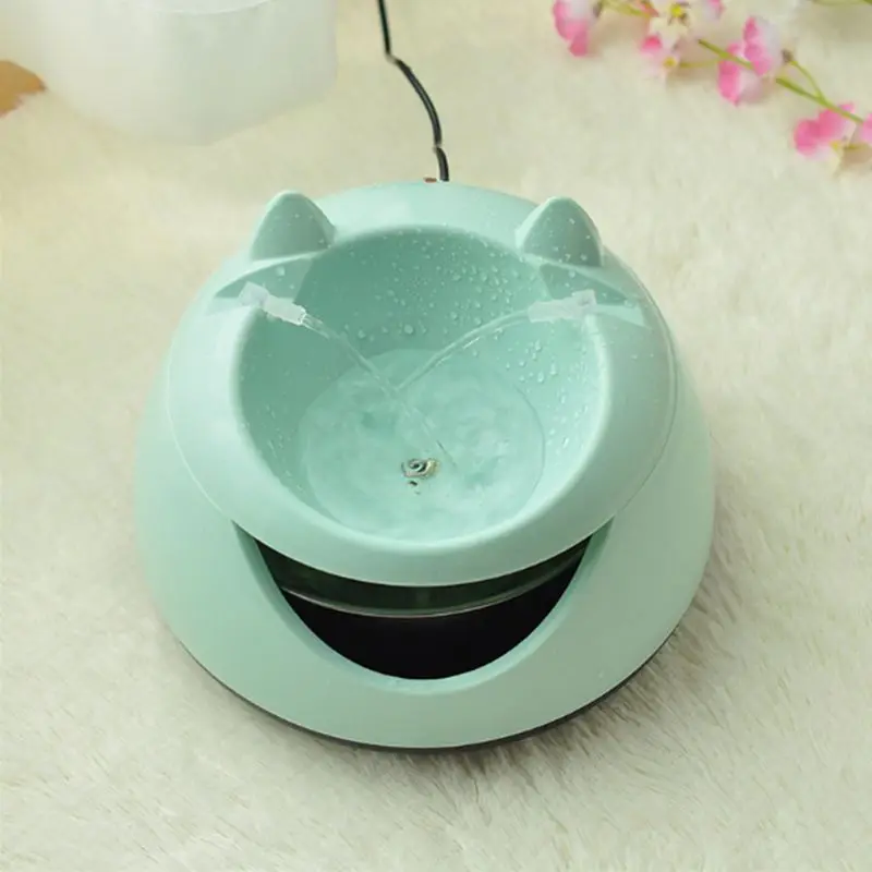 Electric Automatic Pets Mute Water Filter Dispensers Circulation Drinking Fountain Sensor Night Light Inner Stainless Steel Bowl | Дом и сад