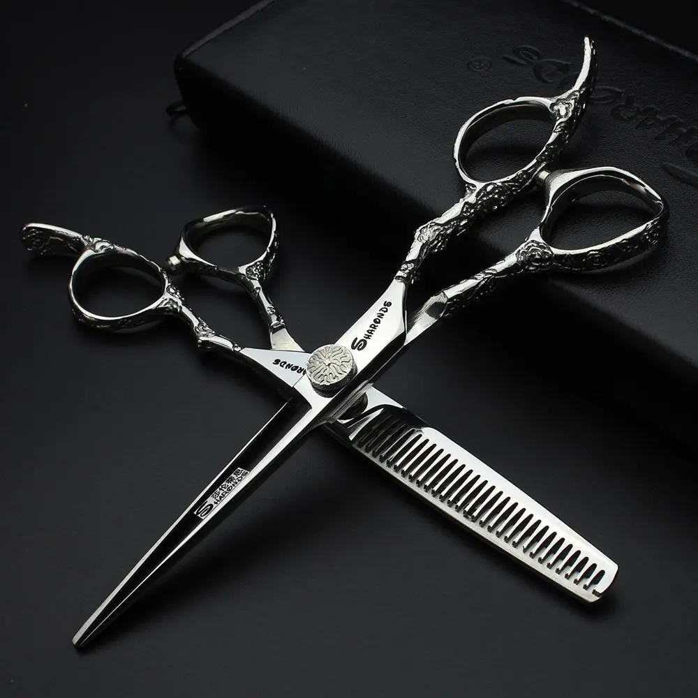 Scisscors set 6 дюймов Профессиональные Парикмахерские ножницы парикмахерские Профессиональные Парикмахерские ножницы филировочные ножницы - Цвет: Scisscors set