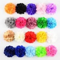 50pcslot 2 20 colors mini satin mesh hair flower for baby girls hair accessories artificial fabric flowers for headbands