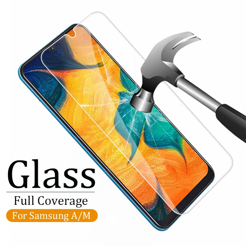 Защитное стекло для Samsung A50 A30 закаленное Передняя пленка телефона Galaxy M30 M20 M10 Glas