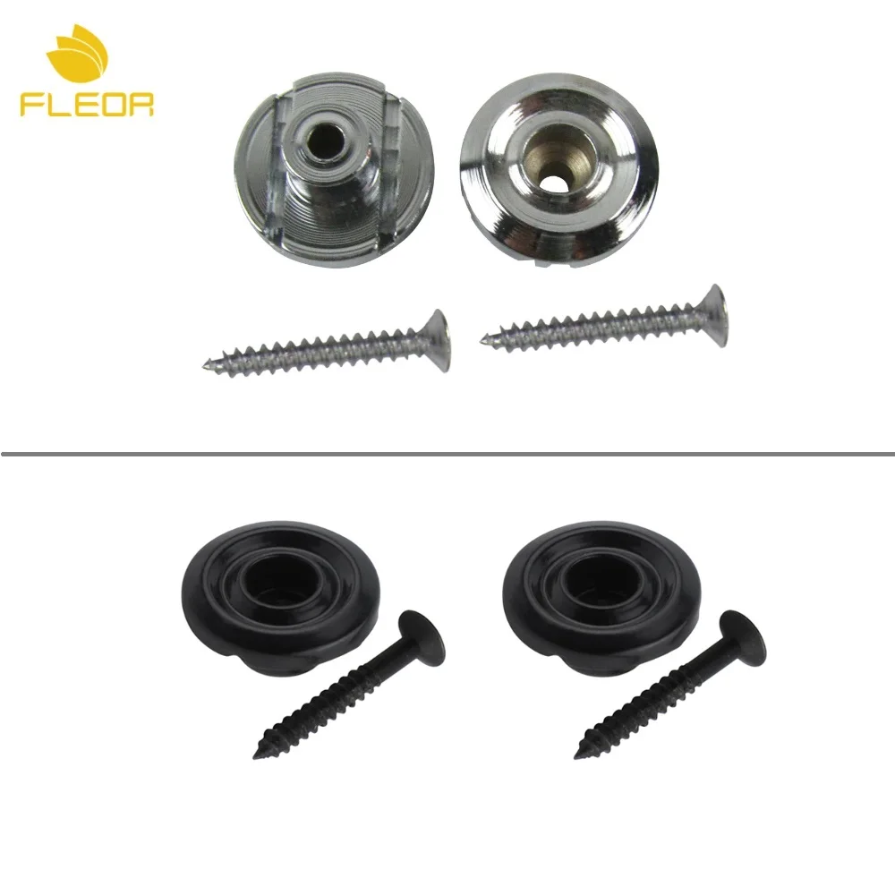 FLEOR 2 шт. хромированные/черные басовые гитарные струны фиксаторы деревьев круглые