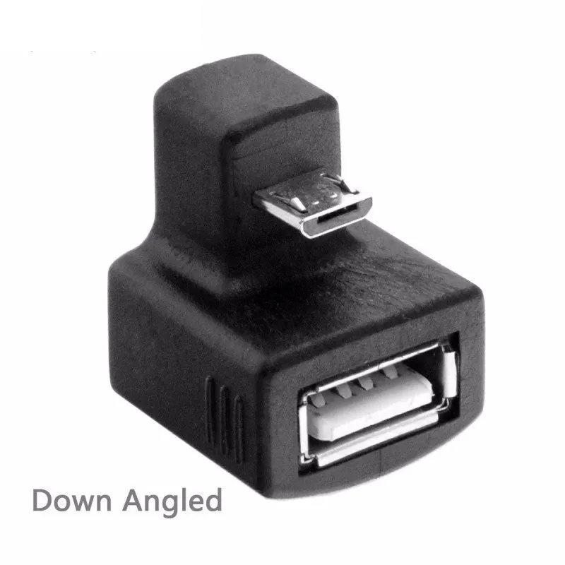 Cy вниз Угловой Micro USB V8 OTG к 2 0 Женский удлинитель адаптер соединитель для сотового