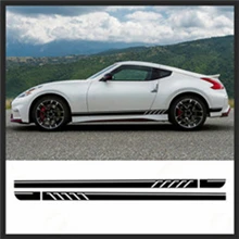 Для Nissan 370Z Sport Stripes наклейка на дверь автомобиля боковой Стикер на автомобильную юбку Авто тело водостойкие Переводные картинки внешние аксессуары
