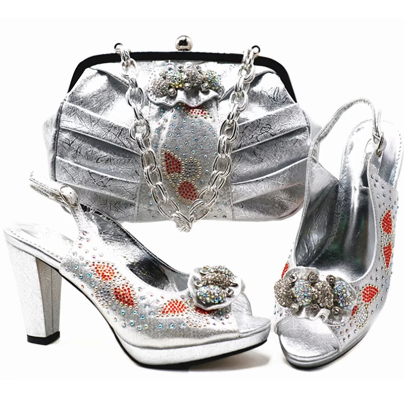 Роскошная женская обувь комплект из туфель и сумочки в африканском стиле