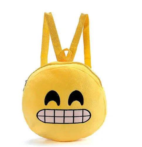 Круглый выражение Рюкзак Плюшевые Куклы Детский сад милый рюкзак|plush backpack|backpack