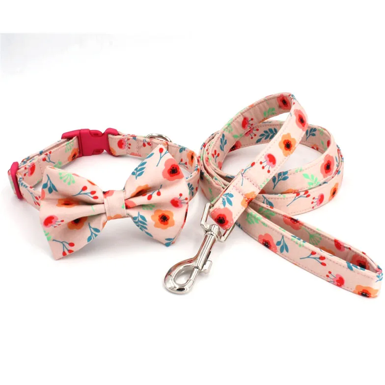 Цветочный ошейник для собаки галстук бабочка подходящий 5 размеров на выбор