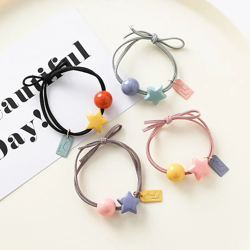 

Подвеска для волос женская, в виде звезды, с круглыми бусинами