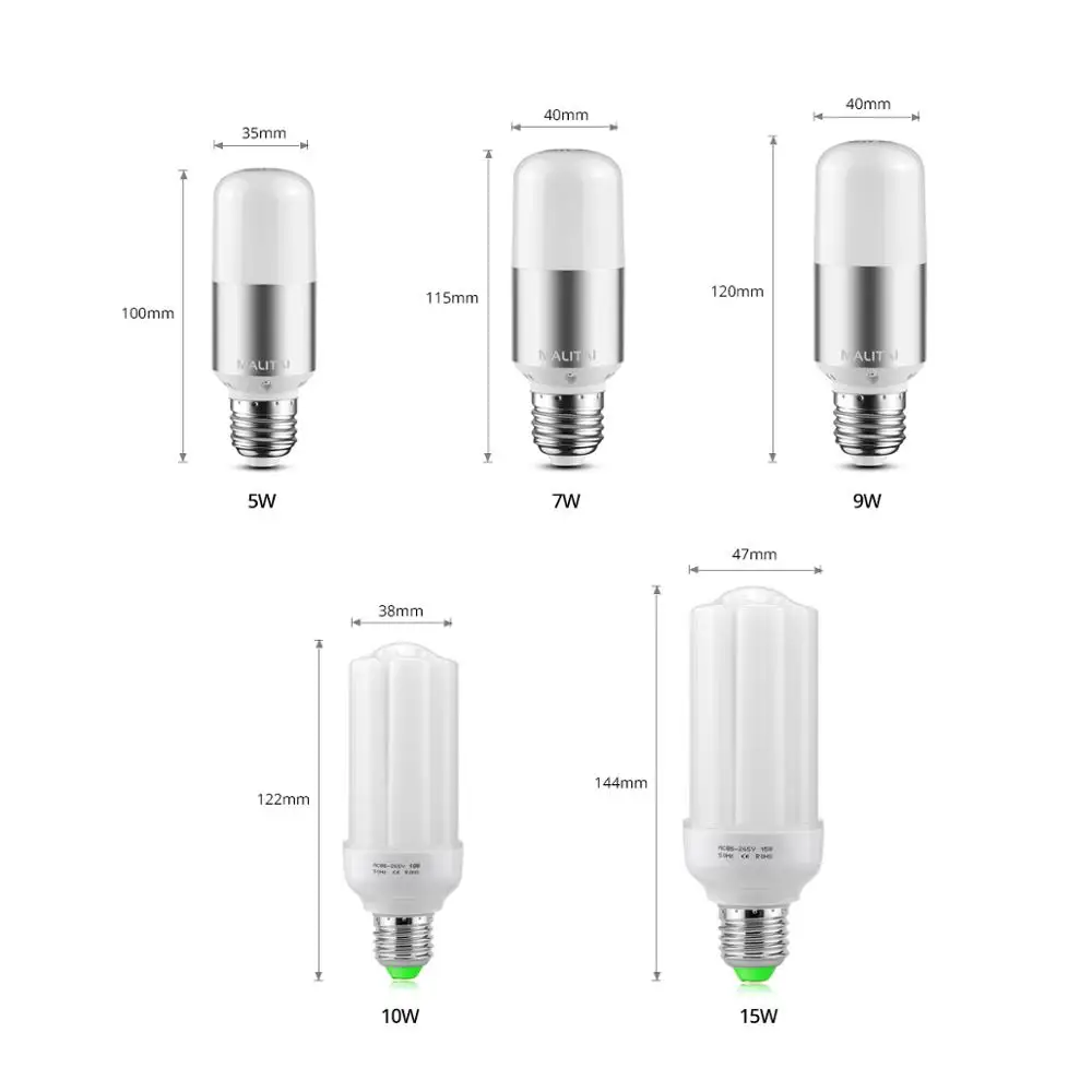 Реальная мощность LED E14 светодиодные лампы E27 AC 110 В 220 в 30 Вт 20 15 10 9 7 5 прожекторы