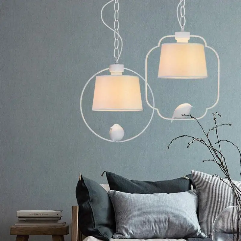 современная птица висит лампа бежевый оттенок Новый китайский стиль Спальня