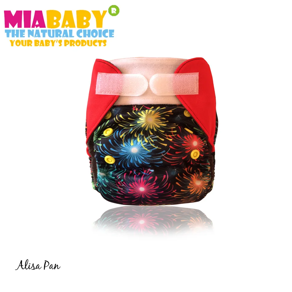 Miababy ткань пеленки/AIO и карман ткань пеленки уголь бамбука внутренняя и вставка из пеньки, подходит для 3-6 месяцев ребенка, Хэллоуин Печать