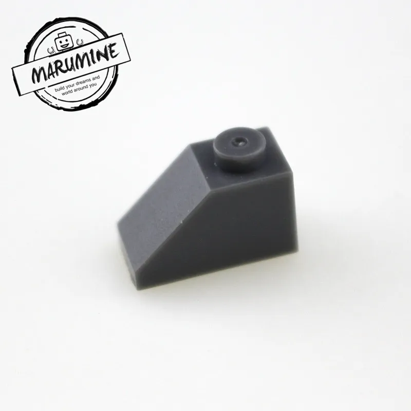 MARUMINE 200 шт/партия 2x1 кирпичи с откосом игрушки Классический создатель MOC строительные блоки развивающий DIY строительный набор для детей - Цвет: Серый