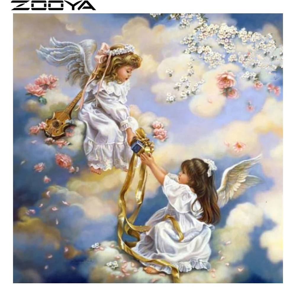 

Diamond Painting Cross-Stitch Kits Diamond Embroidery Rhinestone Painting Home Decor Angel Gift Flowers Needlework Mosaic R1385