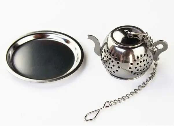 

60 pcs MINI Cute Stainless Steel Tea Infuser Pendant Design Home Office Tea Strainer Gift Teapot Type Creative Tea Accessories