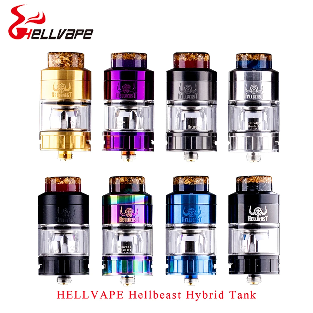 НОВЕЙШИЙ гибридный Танк HELLVAPE Hellbeast Sub ohm 24 мм Vape атомайзер 4 0 мл/4 3 мл/3 5 мл