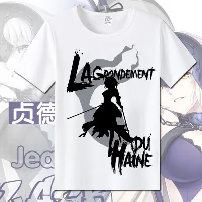 Pattern 1 Fate/Grand Order Joan of Arc, хлопковые футболки для женщин, Студенческая футболка Jeanne d'Arc, летняя одежда с круглым вырезом и коротким рукавом, футболки - Цвет: Pattern 1