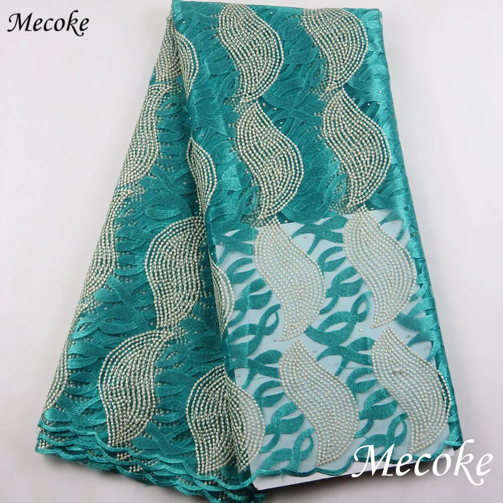 2017 нигерийская кружевная ткань Персиковое Африканское Тюлевое кружево для