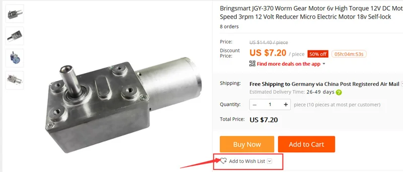 Bringsmart JGY-370 червячный мотор-редуктор с высоким крутящим моментом 12 вольт электродвигатель редуктор 6 в блок питания двигателя кронштейн контроллера