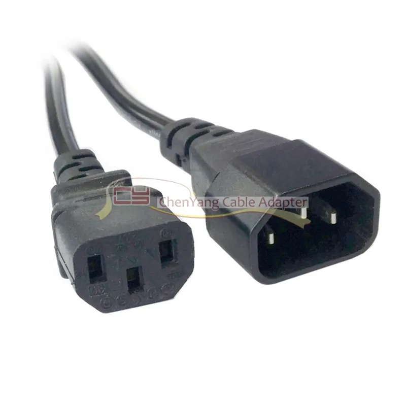 

6ft Wire IEC320 C13 to C14 10A 12VAC Male to Female PC Power Extension Cord 1.8m Cable