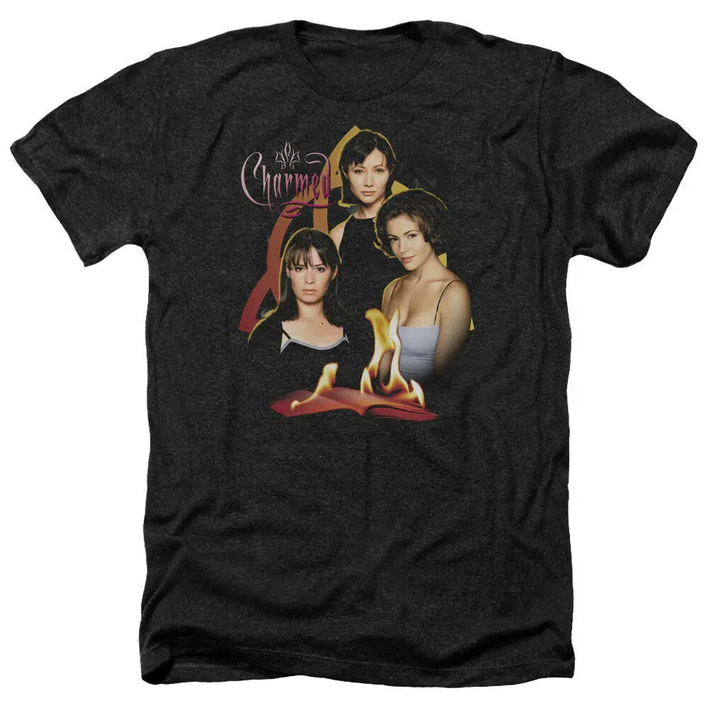 Charmed ТВ шоу оригинальные три литые картинки Лицензированная Хизер футболка все