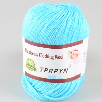 25 lake green TPRPYN 10 шт./лот, хлопчатобумажная пряжа из молочного волокна для вязания детской одежды, куклы, 5 трандов, 2,5 мм, вязание крючком, 12 мм, игла NL1131 - Цвет: 25 lake green