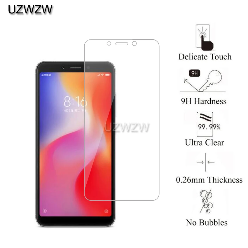 2 шт 0,26 мм Премиум Закаленное стекло для Xiaomi Redmi 6A Защитная пленка для экрана для Xiaomi Redmi 6A стекло