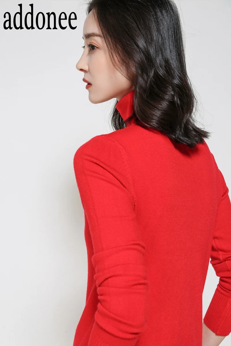 2018 New Style High Quality Autumn Spring Women Cashmere Wool Sweater Pullovers Warm Solid Turtleneck Fashion Casual Wild Thick | Женская
