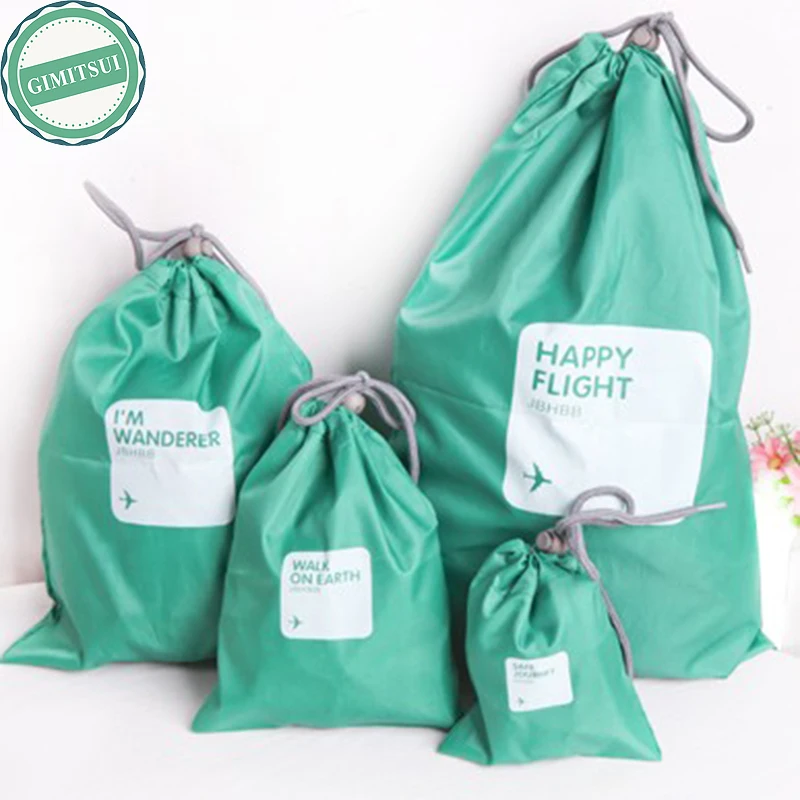 4 шт./лот Водонепроницаемый хранения Drawstring Сумки для путешествий обуви Прачечная