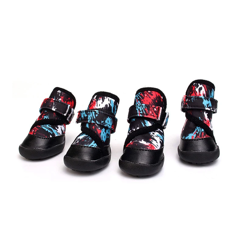 Теплая Обувь для собак на осень и зиму водонепроницаемые кроссовки щенков кошек