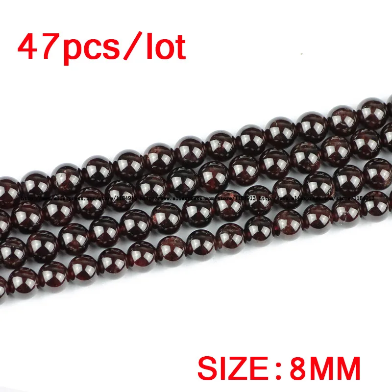 ST121 8MM JHNBY натуральный гранатовый камень, бисер высокого качества круглый красное вино Новинка! фигурные бусины 4/6/8/10 мм Ювелирные изделия из жемчуга браслет аксессуары рукоделие своими руками - Цвет: ST121 8MM