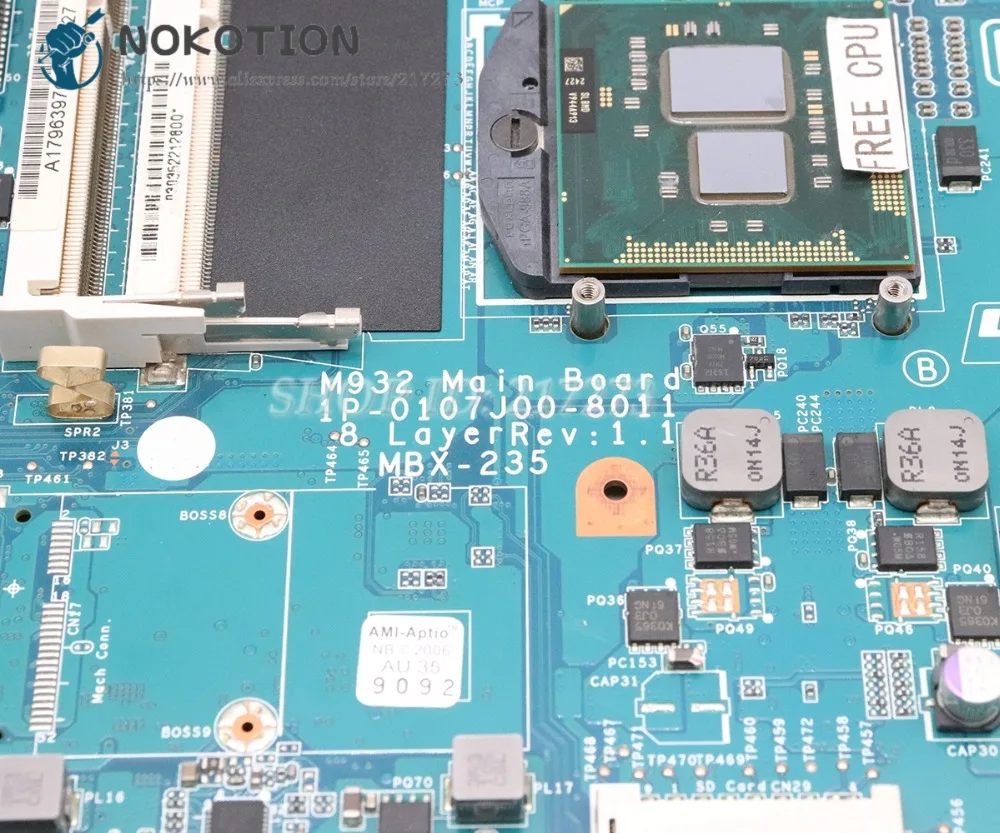 Материнская плата NOKOTION для ноутбука Sony VAIO VPCF1 VPCF A1796397C M932|Материнские платы