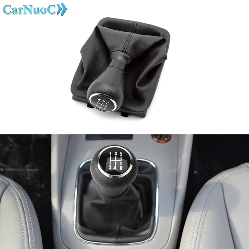 Кожаная Ручка Переключения рулевого механизма автомобиля 5 скоростей рычаг