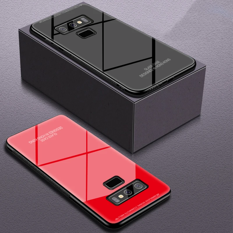 Закаленное Стекло чехол для Samsung Galaxy A8 A6 плюс A7 A750 2018 S9 S8 S7 Edge Note 8 9 J3 J5 J7 J4 J6 J8 J2 Prime |
