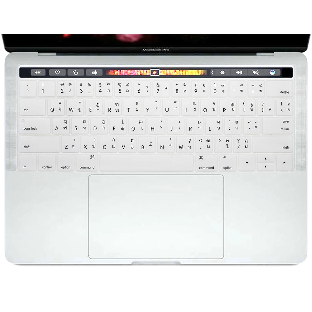 Силиконовый защитный чехол для Apple Macbook Pro 13 A1706 15 A1707 с сенсорной панелью на