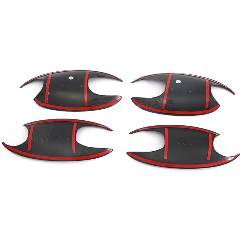 For BMW X5 G05 2019 2020 ABS Carbon Fiber Style Door Handle Bowls Cover Trim 4pcs Car Styling Accessories | Автомобили и