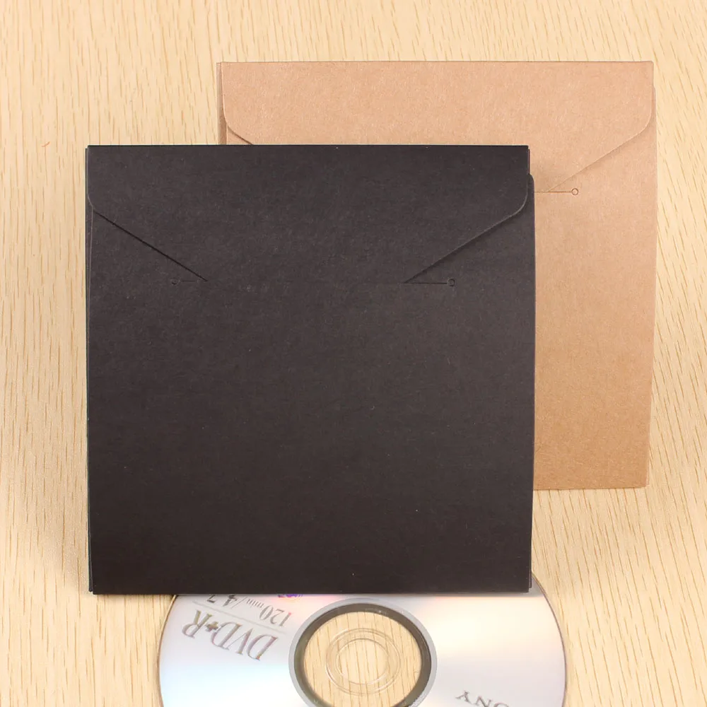 10 шт. Крафт одного КОМПАКТ-диска CD мешок Качество Крафт-Бумаги dvd сумки Обложка
