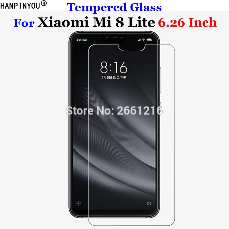 Для Xiaomi Mi8 Mi 8 Lite 6 26 &quotзакаленное стекло 9H 2.5D Премиум Защитная пленка для экрана
