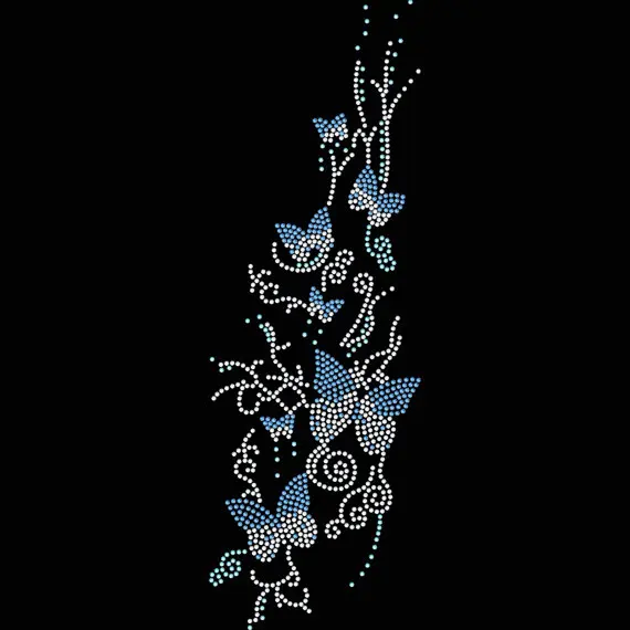 2 шт./лот Swarm бабочек горячей фиксации стразы аппликация горячая фиксация Стразы