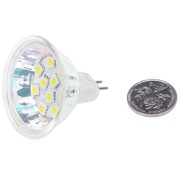 Светодиодная лампа MR16 10 шт. 5050 SMD 12 В постоянного тока переменного 220 лм стеклянная