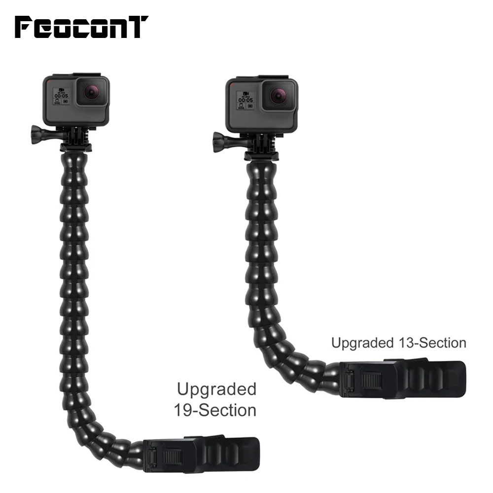 Регулируемый зажим FeoconT для Gopro держатель шеи с гусиной шеей 7 6 аксессуары гибкий